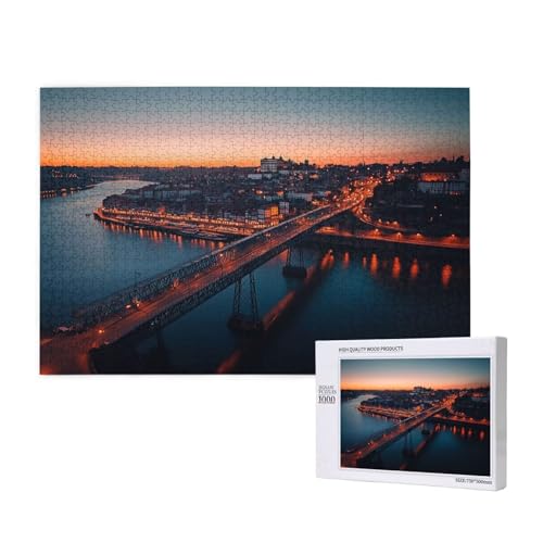 Puzzle Nachtansicht Puzzle 300 Teile Brücke Holzpuzzle Erwachsene mit Schachtel und Poster, Schwieriges - Unterhaltsames - Herausforderndes - Geeignet für Anfänger, Geschenke für Männer/Frauen 2T-855 Puzzle Nachtansicht Puzzle 300 Teile Brücke Holzpuzzle Erwachsene mit Schachtel und Poster, Schwieriges - Unterhaltsames - Herausforderndes - Geeignet für Anfänger, Geschenke für Männer/Frauen 2T-855 von Tamalsj
