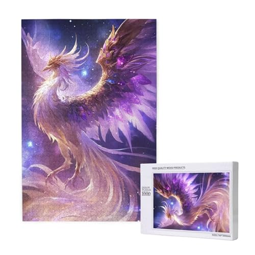 Puzzle Phönix Puzzle 2000 Teile Lila Holzpuzzle Erwachsene mit Schachtel und Poster, Schwieriges - Unterhaltsames - Herausforderndes Spiel - Geeignet für Anfänger, Geschenke für Männer/Frauen 2T-1334 von Tamalsj