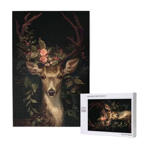 Puzzle REH Puzzle 300 Teile Blume Holzpuzzle Erwachsene mit Schachtel und Poster, Schwieriges - Unterhaltsames - Herausforderndes Spiel - Geeignet für Anfänger, Geschenke für Männer/Frauen 2T-1930 von Tamalsj