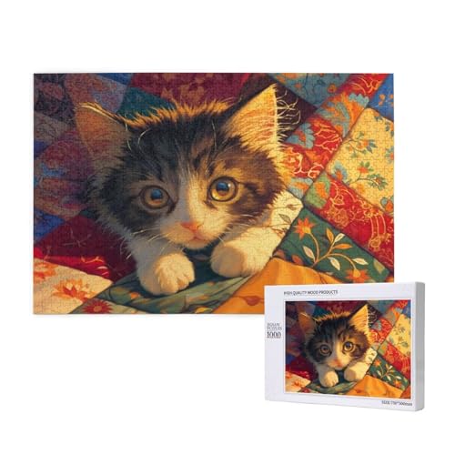 Puzzle Retro Puzzle 300 Teile Katze Holzpuzzle Erwachsene mit Schachtel und Poster, Schwieriges - Unterhaltsames - Herausforderndes Spiel - Geeignet für Anfänger, Geschenke für Männer/Frauen 2T-365 Puzzle Retro Puzzle 300 Teile Katze Holzpuzzle Erwachsene mit Schachtel und Poster, Schwieriges - Unterhaltsames - Herausforderndes Spiel - Geeignet für Anfänger, Geschenke für Männer/Frauen 2T-365 von Tamalsj