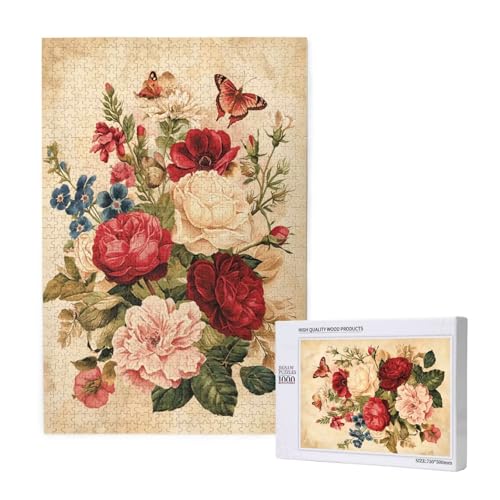 Puzzle Retro Puzzle 4000 Teile Blume Holzpuzzle Erwachsene mit Schachtel und Poster, Schwieriges - Unterhaltsames - Herausforderndes Spiel - Geeignet für Anfänger, Geschenke für Männer/Frauen 2T-1686 Puzzle Retro Puzzle 4000 Teile Blume Holzpuzzle Erwachsene mit Schachtel und Poster, Schwieriges - Unterhaltsames - Herausforderndes Spiel - Geeignet für Anfänger, Geschenke für Männer/Frauen 2T-1686 von Tamalsj
