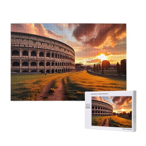 Puzzle Rom Puzzle 2000 Teile Sonnenuntergang Holzpuzzle Erwachsene mit Schachtel und Poster, Schwieriges - Unterhaltsames - Herausforderndes - Geeignet für Anfänger, Geschenke für Männer/Frauen 2T-6 Puzzle Rom Puzzle 2000 Teile Sonnenuntergang Holzpuzzle Erwachsene mit Schachtel und Poster, Schwieriges - Unterhaltsames - Herausforderndes - Geeignet für Anfänger, Geschenke für Männer/Frauen 2T-6 von Tamalsj