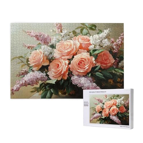 Puzzle Rose Puzzle 300 Teile Landschaft Holzpuzzle Erwachsene mit Schachtel und Poster, Schwieriges - Unterhaltsames - Herausforderndes - Geeignet für Anfänger, Geschenke für Männer/Frauen 2T-991 von Tamalsj