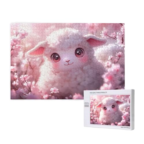 Puzzle Schaf Puzzle 300 Teile Blume Holzpuzzle Erwachsene mit Schachtel und Poster, Schwieriges - Unterhaltsames - Herausforderndes Spiel - Geeignet für Anfänger, Geschenke für Männer/Frauen 2T-934 Puzzle Schaf Puzzle 300 Teile Blume Holzpuzzle Erwachsene mit Schachtel und Poster, Schwieriges - Unterhaltsames - Herausforderndes Spiel - Geeignet für Anfänger, Geschenke für Männer/Frauen 2T-934 von Tamalsj