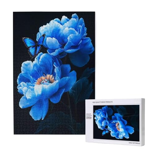 Puzzle Schmetterling Puzzle 300 Teile Blume Holzpuzzle Erwachsene mit Schachtel und Poster, Schwieriges - Unterhaltsames - Herausforderndes - Geeignet für Anfänger, Geschenke für Männer/Frauen 2T-1407 von Tamalsj