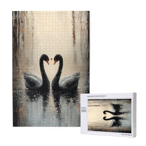 Puzzle Schwan Puzzle 1000 Teile See Holzpuzzle Erwachsene mit Schachtel und Poster, Schwieriges - Unterhaltsames - Herausforderndes Spiel - Geeignet für Anfänger, Geschenke für Männer/Frauen 2T-1237 Puzzle Schwan Puzzle 1000 Teile See Holzpuzzle Erwachsene mit Schachtel und Poster, Schwieriges - Unterhaltsames - Herausforderndes Spiel - Geeignet für Anfänger, Geschenke für Männer/Frauen 2T-1237 von Tamalsj