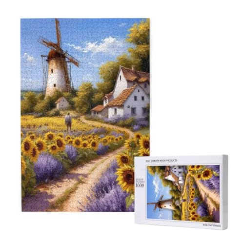 Puzzle Sonnenblume Puzzle 1000 Teile Bauernhof Holzpuzzle Erwachsene mit Schachtel und Poster, Schwieriges-Unterhaltsames-Herausforderndes-Geeignet für Anfänger, Geschenke für Männer/Frauen 2T-1644 Puzzle Sonnenblume Puzzle 1000 Teile Bauernhof Holzpuzzle Erwachsene mit Schachtel und Poster, Schwieriges-Unterhaltsames-Herausforderndes-Geeignet für Anfänger, Geschenke für Männer/Frauen 2T-1644 von Tamalsj