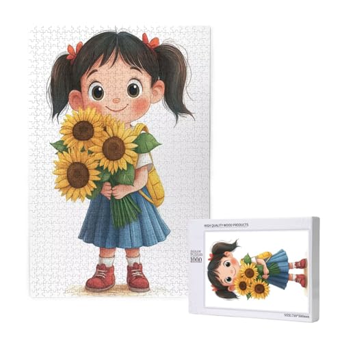 Puzzle Sonnenblume Puzzle 300 Teile Niedlich Holzpuzzle Erwachsene mit Schachtel und Poster,Schwieriges - Unterhaltsames - Herausforderndes - Geeignet für Anfänger,Geschenke für Männer/Frauen 2T-1776 von Tamalsj