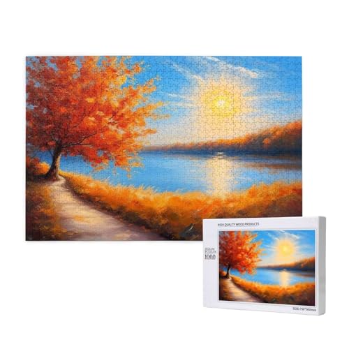Puzzle Sonnenuntergang Puzzle 1000 Teile Baum Holzpuzzle Erwachsene mit Schachtel und Poster,Schwieriges - Unterhaltsames - Herausforderndes - Geeignet für Anfänger,Geschenke für Männer/Frauen 2T-520 Puzzle Sonnenuntergang Puzzle 1000 Teile Baum Holzpuzzle Erwachsene mit Schachtel und Poster,Schwieriges - Unterhaltsames - Herausforderndes - Geeignet für Anfänger,Geschenke für Männer/Frauen 2T-520 von Tamalsj