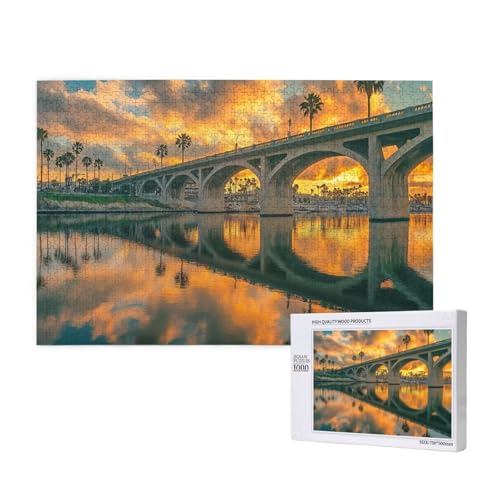 Puzzle Sonnenuntergang Puzzle 2000 Teile Brücke Holzpuzzle Erwachsene mit Schachtel und Poster, Schwieriges-Unterhaltsames-Herausforderndes-Geeignet für Anfänger, Geschenke für Männer/Frauen 2T-597 Puzzle Sonnenuntergang Puzzle 2000 Teile Brücke Holzpuzzle Erwachsene mit Schachtel und Poster, Schwieriges-Unterhaltsames-Herausforderndes-Geeignet für Anfänger, Geschenke für Männer/Frauen 2T-597 von Tamalsj