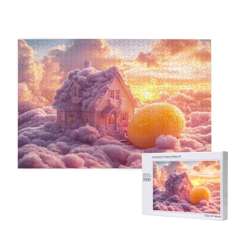 Puzzle Sonnenuntergang Puzzle 300 Teile Kabine Holzpuzzle Erwachsene mit Schachtel und Poster,Schwieriges - Unterhaltsames - Herausforderndes - Geeignet für Anfänger,Geschenke für Männer/Frauen 2T-891 von Tamalsj