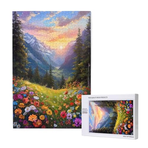 Puzzle Sonnenuntergang Puzzle 300 Teile Landschaft Holzpuzzle Erwachsene mit Schachtel und Poster,Schwieriges-Unterhaltsames-Herausforderndes-Geeignet für Anfänger,Geschenke für Männer/Frauen 2T-1621 von Tamalsj