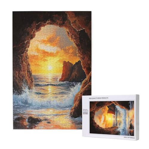 Puzzle Sonnenuntergang Puzzle 300 Teile Meer Holzpuzzle Erwachsene mit Schachtel und Poster,Schwieriges - Unterhaltsames - Herausforderndes - Geeignet für Anfänger,Geschenke für Männer/Frauen 2T-1705 von Tamalsj
