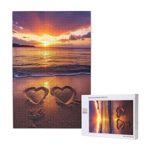 Puzzle Sonnenuntergang Puzzle 300 Teile Meer Holzpuzzle Erwachsene mit Schachtel und Poster,Schwieriges - Unterhaltsames - Herausforderndes - Geeignet für Anfänger,Geschenke für Männer/Frauen 2T-2031 von Tamalsj