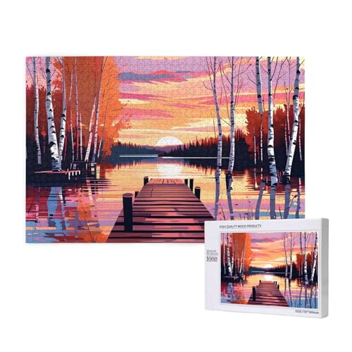 Puzzle Sonnenuntergang Puzzle 4000 Teile Brücke Holzpuzzle Erwachsene mit Schachtel und Poster,Schwieriges - Unterhaltsames - Herausforderndes - Geeignet für Anfänger,Geschenke für Männer/Frauen 2T-1 Puzzle Sonnenuntergang Puzzle 4000 Teile Brücke Holzpuzzle Erwachsene mit Schachtel und Poster,Schwieriges - Unterhaltsames - Herausforderndes - Geeignet für Anfänger,Geschenke für Männer/Frauen 2T-1 von Tamalsj