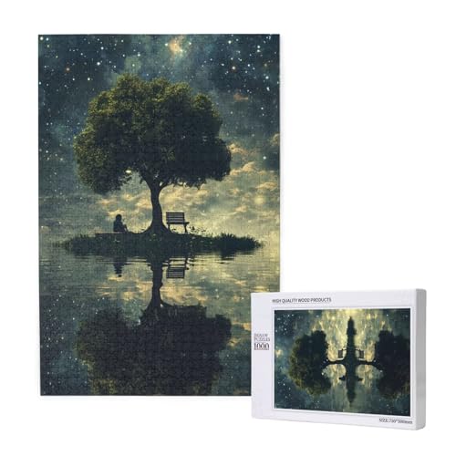 Puzzle Sternenhimmel Puzzle 1000 Teile Baum Holzpuzzle Erwachsene mit Schachtel und Poster, Schwieriges - Unterhaltsames - Herausforderndes - Geeignet für Anfänger, Geschenke für Männer/Frauen 2T-1246 von Tamalsj
