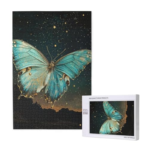 Puzzle Sternenhimmel Puzzle 300 Teile Schmetterling Holzpuzzle Erwachsene mit Schachtel und Poster,Schwieriges-Unterhaltsames-Herausforderndes-Geeignet für Anfänger,Geschenke für Männer/Frauen 2T-1309 von Tamalsj