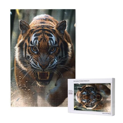 Puzzle Tier Puzzle 1000 Teile Tiger Holzpuzzle Erwachsene mit Schachtel und Poster, Schwieriges - Unterhaltsames - Herausforderndes Spiel - Geeignet für Anfänger, Geschenke für Männer/Frauen 2T-1310 Puzzle Tier Puzzle 1000 Teile Tiger Holzpuzzle Erwachsene mit Schachtel und Poster, Schwieriges - Unterhaltsames - Herausforderndes Spiel - Geeignet für Anfänger, Geschenke für Männer/Frauen 2T-1310 von Tamalsj