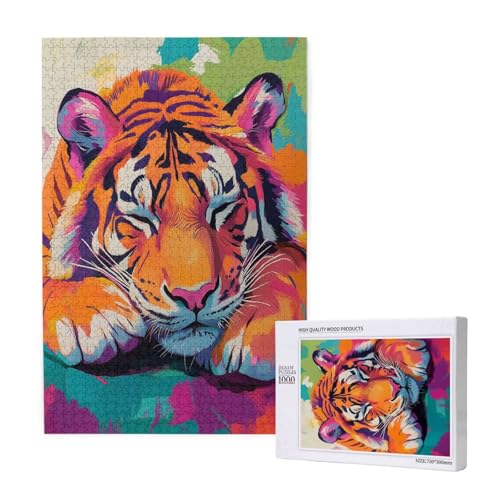 Puzzle Tiger Puzzle 4000 Teile Bunt Holzpuzzle Erwachsene mit Schachtel und Poster, Schwieriges - Unterhaltsames - Herausforderndes Spiel - Geeignet für Anfänger, Geschenke für Männer/Frauen 2T-1935 Puzzle Tiger Puzzle 4000 Teile Bunt Holzpuzzle Erwachsene mit Schachtel und Poster, Schwieriges - Unterhaltsames - Herausforderndes Spiel - Geeignet für Anfänger, Geschenke für Männer/Frauen 2T-1935 von Tamalsj