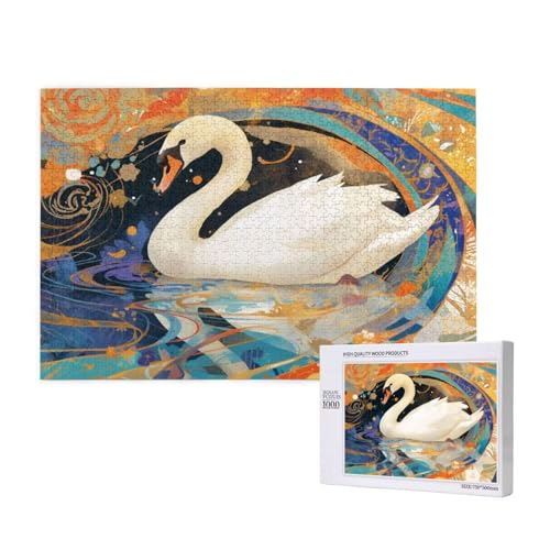 Puzzle Traum Puzzle 1000 Teile Schwan Holzpuzzle Erwachsene mit Schachtel und Poster, Schwieriges - Unterhaltsames - Herausforderndes Spiel - Geeignet für Anfänger, Geschenke für Männer/Frauen 2T-342 Puzzle Traum Puzzle 1000 Teile Schwan Holzpuzzle Erwachsene mit Schachtel und Poster, Schwieriges - Unterhaltsames - Herausforderndes Spiel - Geeignet für Anfänger, Geschenke für Männer/Frauen 2T-342 von Tamalsj