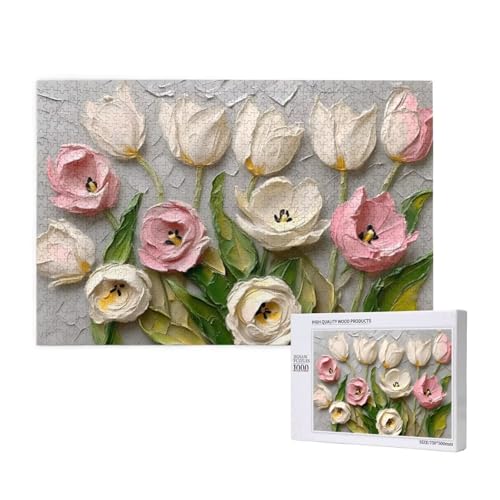 Puzzle Tulpe Puzzle 1000 Teile Rosa Holzpuzzle Erwachsene mit Schachtel und Poster, Schwieriges - Unterhaltsames - Herausforderndes Spiel - Geeignet für Anfänger, Geschenke für Männer/Frauen 2T-510 Puzzle Tulpe Puzzle 1000 Teile Rosa Holzpuzzle Erwachsene mit Schachtel und Poster, Schwieriges - Unterhaltsames - Herausforderndes Spiel - Geeignet für Anfänger, Geschenke für Männer/Frauen 2T-510 von Tamalsj