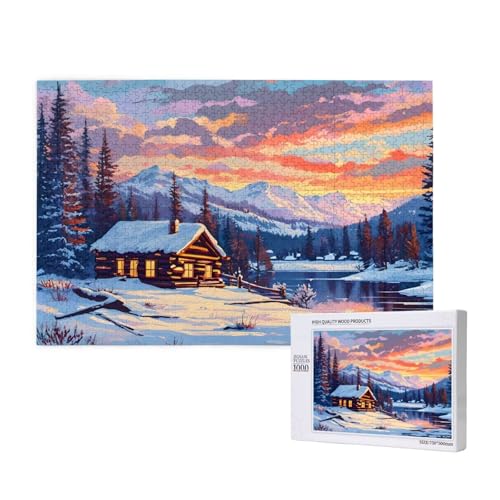 Puzzle Winter Puzzle 2000 Teile Baum Holzpuzzle Erwachsene mit Schachtel und Poster, Schwieriges - Unterhaltsames - Herausforderndes Spiel - Geeignet für Anfänger, Geschenke für Männer/Frauen 2T-36 Puzzle Winter Puzzle 2000 Teile Baum Holzpuzzle Erwachsene mit Schachtel und Poster, Schwieriges - Unterhaltsames - Herausforderndes Spiel - Geeignet für Anfänger, Geschenke für Männer/Frauen 2T-36 von Tamalsj