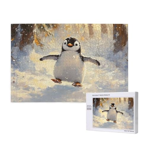 Puzzle Winter Puzzle 2000 Teile Pinguin Holzpuzzle Erwachsene mit Schachtel und Poster, Schwieriges - Unterhaltsames - Herausforderndes - Geeignet für Anfänger, Geschenke für Männer/Frauen 2T-939 von Tamalsj