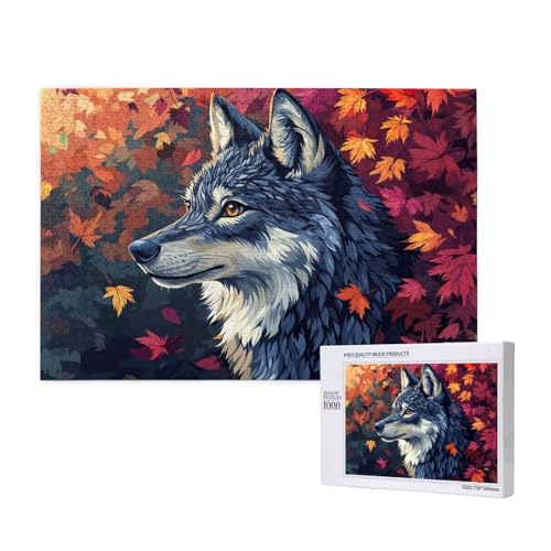 Puzzle Wolf Puzzle 300 Teile Herbst Holzpuzzle Erwachsene mit Schachtel und Poster, Schwieriges - Unterhaltsames - Herausforderndes Spiel - Geeignet für Anfänger, Geschenke für Männer/Frauen 2T-241 Puzzle Wolf Puzzle 300 Teile Herbst Holzpuzzle Erwachsene mit Schachtel und Poster, Schwieriges - Unterhaltsames - Herausforderndes Spiel - Geeignet für Anfänger, Geschenke für Männer/Frauen 2T-241 von Tamalsj