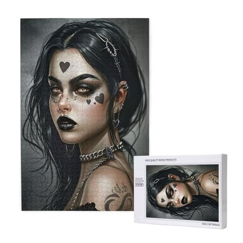 Puzzle gotisch Puzzle 1000 Teile Frau Holzpuzzle Erwachsene mit Schachtel und Poster, Schwieriges - Unterhaltsames - Herausforderndes Spiel - Geeignet für Anfänger, Geschenke für Männer/Frauen 2T-1186 Puzzle gotisch Puzzle 1000 Teile Frau Holzpuzzle Erwachsene mit Schachtel und Poster, Schwieriges - Unterhaltsames - Herausforderndes Spiel - Geeignet für Anfänger, Geschenke für Männer/Frauen 2T-1186 von Tamalsj