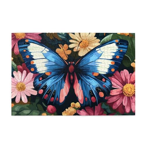 Schmetterling Puzzle 4000 Teile Erwachsene Blume, Puzzles mit Verpackung Box und Poster, Lustig Stress Abbauen Familien Unterhaltungsspiele, Kreative Geschenke für Männer/Frauen Raumdekoration 1T-919 von Tamalsj