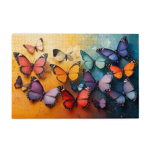 Schmetterling Puzzle 4000 Teile Erwachsene Bunt, Puzzles mit Verpackung Box und Poster, Lustig Stress Abbauen Familien Unterhaltungsspiele, Kreative Geschenke für Männer/Frauen Raumdekoration 1T-679 von Tamalsj