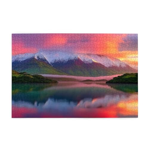 See Puzzle 1000 Teile Erwachsene Berg, Puzzles mit Verpackung Box und Poster, Lustig Stress Abbauen Familien Unterhaltungsspiele für Raumdekoration, Kreative Geschenke für Männer/Frauen 1T-1790 von Tamalsj