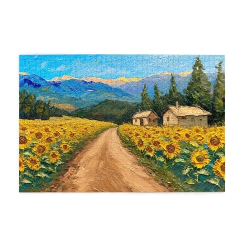 Sonnenblume Puzzle 2000 Teile Erwachsene Landschaft, Puzzles mit Verpackung Box und Poster, Lustig Stress Abbauen Familien Unterhaltungsspiele, Kreative Geschenke für Männer/Frauen Raumdeko 1T-1776 von Tamalsj