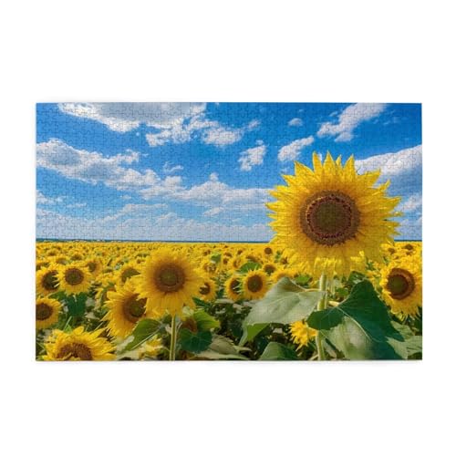 Sonnenblume Puzzle 4000 Teile Erwachsene Landschaft, Puzzles mit Verpackung Box und Poster, Lustig Stress Abbauen Familien Unterhaltungsspiele, Kreative Geschenke für Männer/Frauen Raumdeko 1T-1844 von Tamalsj
