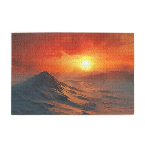 Sonnenuntergang Puzzle 2000 Teile Erwachsene Berg, Puzzles mit Verpackung Box und Poster, Lustig Stress Abbauen Familien Unterhaltungsspiele, Kreative Geschenke für Männer/Frauen Raumdeko 1T-1185 von Tamalsj