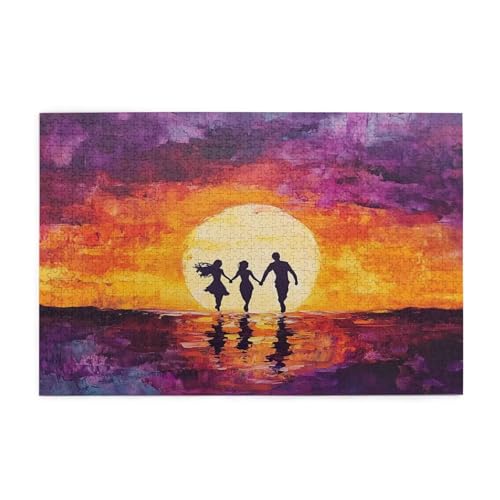 Sonnenuntergang Puzzle 2000 Teile Erwachsene Glück, Puzzles mit Verpackung Box und Poster, Lustig Stress Abbauen Familien Unterhaltungsspiele, Kreative Geschenke für Männer/Frauen Raumdeko 1T-837 von Tamalsj