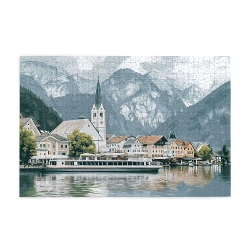Stadt Puzzle 1000 Teile Erwachsene Meer, Puzzles mit Verpackung Box und Poster, Lustig Stress Abbauen Familien Unterhaltungsspiele für Raumdekoration, Kreative Geschenke für Männer/Frauen 1T-811 von Tamalsj