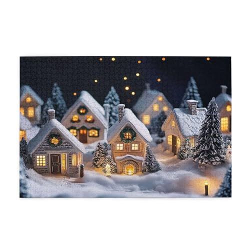 Stadt Puzzle 2000 Teile Erwachsene Winter, Puzzles mit Verpackung Box und Poster, Lustig Stress Abbauen Familien Unterhaltungsspiele für Raumdekoration, Kreative Geschenke für Männer/Frauen 1T-301 von Tamalsj