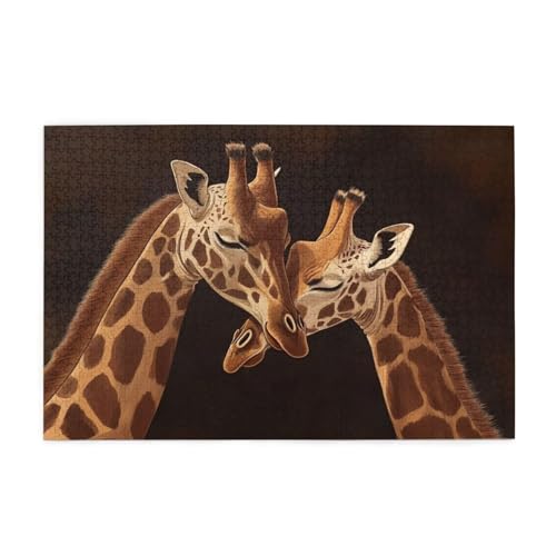 Tier Puzzle 2000 Teile Erwachsene Giraffe, Puzzles mit Verpackung Box und Poster, Lustig Stress Abbauen Familien Unterhaltungsspiele für Raumdekoration, Kreative Geschenke für Männer/Frauen 1T-292 von Tamalsj