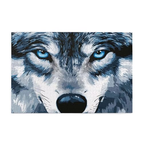 Tier Puzzle 2000 Teile Erwachsene Wolf, Puzzles mit Verpackung Box und Poster, Lustig Stress Abbauen Familien Unterhaltungsspiele für Raumdekoration, Kreative Geschenke für Männer/Frauen 1T-700 von Tamalsj