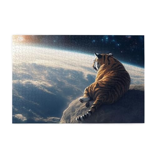 Tiger Puzzle 4000 Teile Erwachsene Planet, Puzzles mit Verpackung Box und Poster, Lustig Stress Abbauen Familien Unterhaltungsspiele für Raumdekoration, Kreative Geschenke für Männer/Frauen 1T-829 von Tamalsj