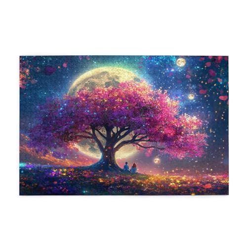 Traum Puzzle 1000 Teile Erwachsene Baum des Lebens, Puzzles mit Verpackung Box und Poster, Lustig Stress Abbauen Familien Unterhaltungsspiele, Kreative Geschenke für Männer/Frauen Raumdeko 1T-1497 von Tamalsj