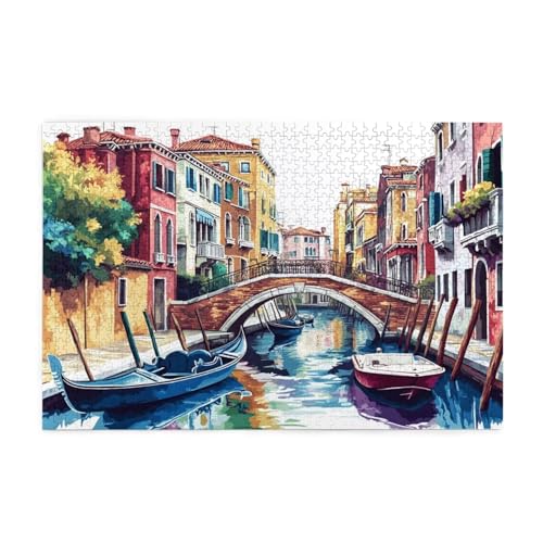 Venedig Puzzle 2000 Teile Erwachsene Landschaft, Puzzles mit Verpackung Box und Poster, Lustig Stress Abbauen Familien Unterhaltungsspiele, Kreative Geschenke für Männer/Frauen Raumdekoration 1T-1239 von Tamalsj