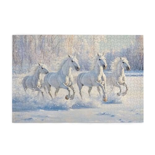 Winter Puzzle 4000 Teile Erwachsene Tier, Puzzles mit Verpackung Box und Poster, Lustig Stress Abbauen Familien Unterhaltungsspiele für Raumdekoration, Kreative Geschenke für Männer/Frauen 1T-962 von Tamalsj