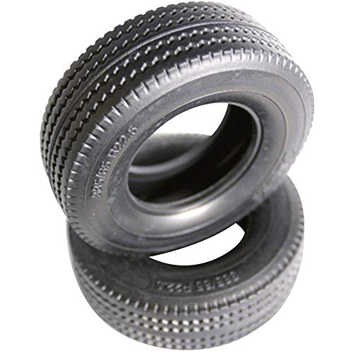 Tamiya 56528 1:14 LKW Reifen 30mm Straßenprofil 1 Paar, 30 mm, [Np] von Tamiya