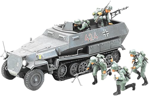 Tamiya 300035020 - 1:35 WWII Sdkfz.251/1 Hanomag (5), Halbkettenfahrzeug, Grau von Tamiya