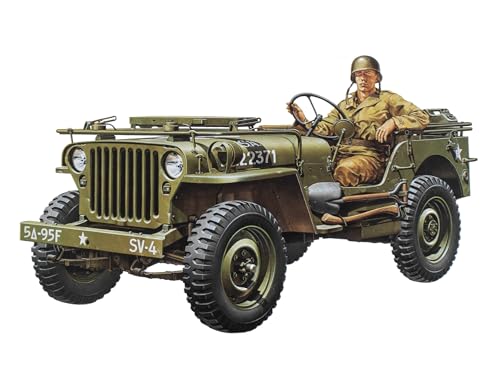 TAMIYA 35219 1:35 US Willys Jeep MB 4x4 (1), Modellbausatz,Plastikbausatz, Bausatz zum Zusammenbauen, detaillierte Nachbildung von TAMIYA