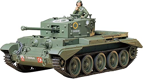 Tamiya 300035221 Spielzeug Militär 300035221-1:35 WWII Britische Panzer Cromwell Mk.IV Cruiser (1),originalgetreue Nachbildung, Plastik Bausatz, Basteln, Modellbausatz, Zusammenbauen, unlackiert, Grün von TAMIYA