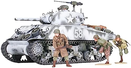 Tamiya 300035251-1:35 WWII US Sherman M4A3 Haubitze, 105 mm (9), Silber von TAMIYA