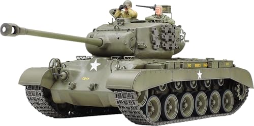 TAMIYA 300035254 - 1:35 WWII US Military Kampfpanzer M26 Pershing T26E3 (2), grün von TAMIYA